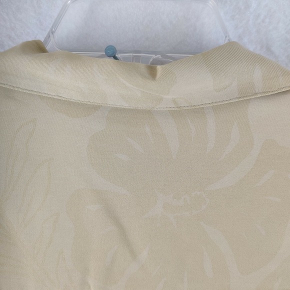 Tommy Bahama Mens Medium Silk Casual Tan Button Up Shirt Size M - Picture 6 of 10